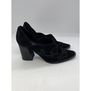 Free People Alamo Booties EU Size 38 US 7 Black Suede Western